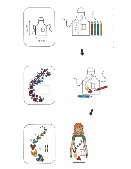 Tablier Créa chef Fleurs Tablier Créa chef Fleurs