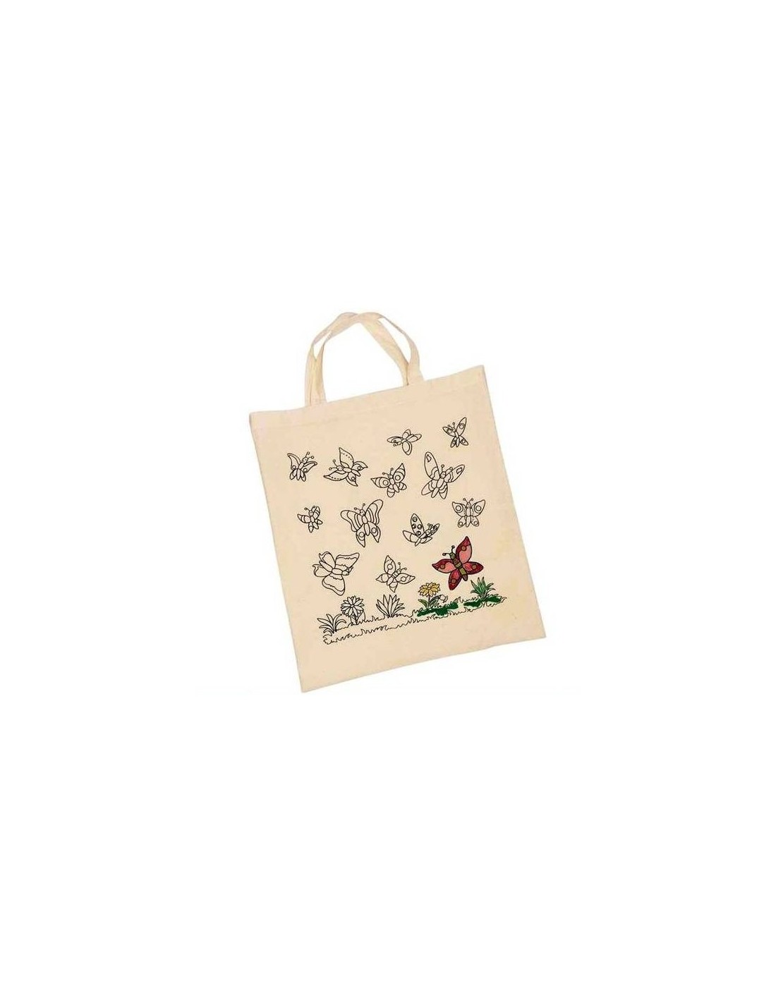 Sac En Coton à Peindre Non Imprimé - Grand Sac En Tissu Pour Enfants 45x34 Cm - Sac Fourre-tout Personnalisable