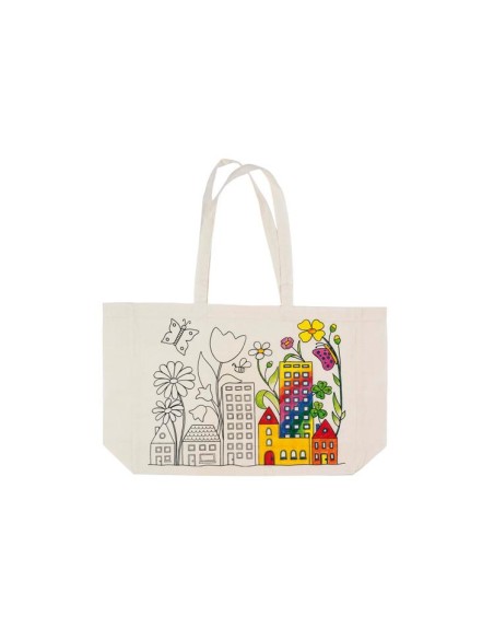 Sac en coton dinosaures à colorier