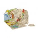 Puzzle 3D ferme en bois à colorier