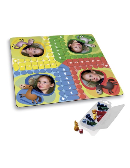 Jeu des petits chevaux personnalisé (galets de couleurs)