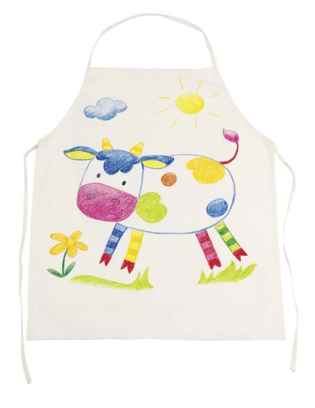 Tablier écru à peindre